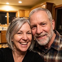 Paula and Greg at home