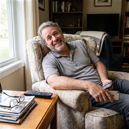 Robert relaxed at home